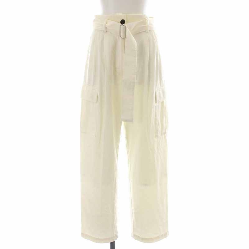CLANE ホワイト カーゴパンツ ベルト付き CLANE ホワイト カーゴパンツ
