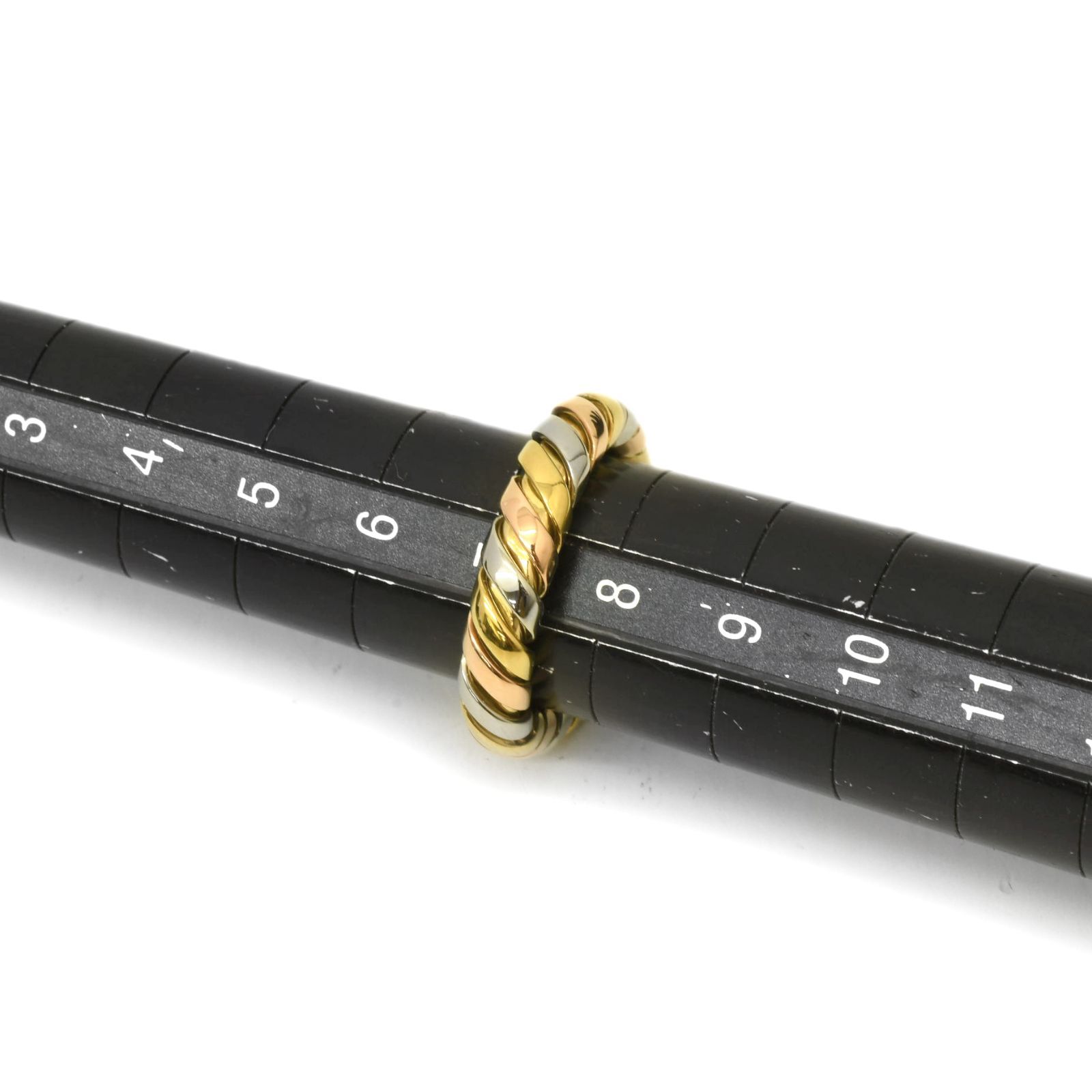 BVLGARI ブルガリ 750 トゥボガス リング 7.5号 5.0g スリーカラー