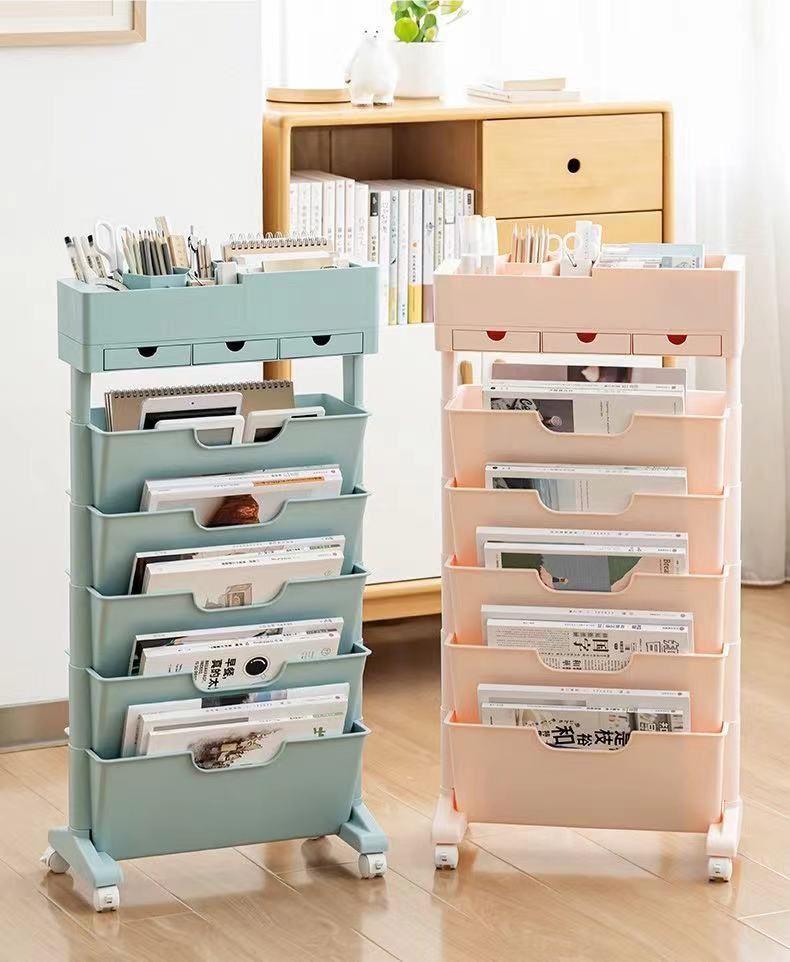6段 書類ワゴン 引き出し 本棚 キャスター付き サイドワゴン 【公式通販】