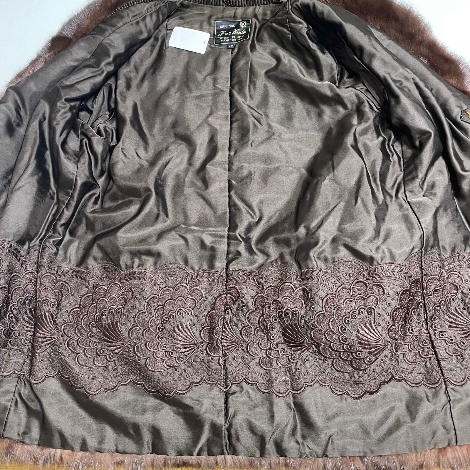 最終価格 セーブルミンクファーセミロングコート Fur Kudo Size13 