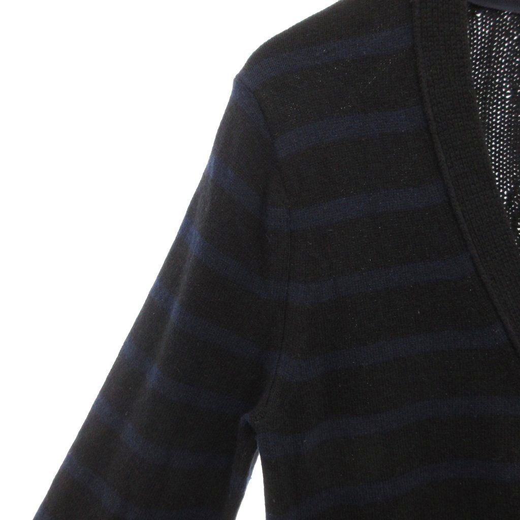 サカイ sacai カーディガン バックケーブル編み ボーダー