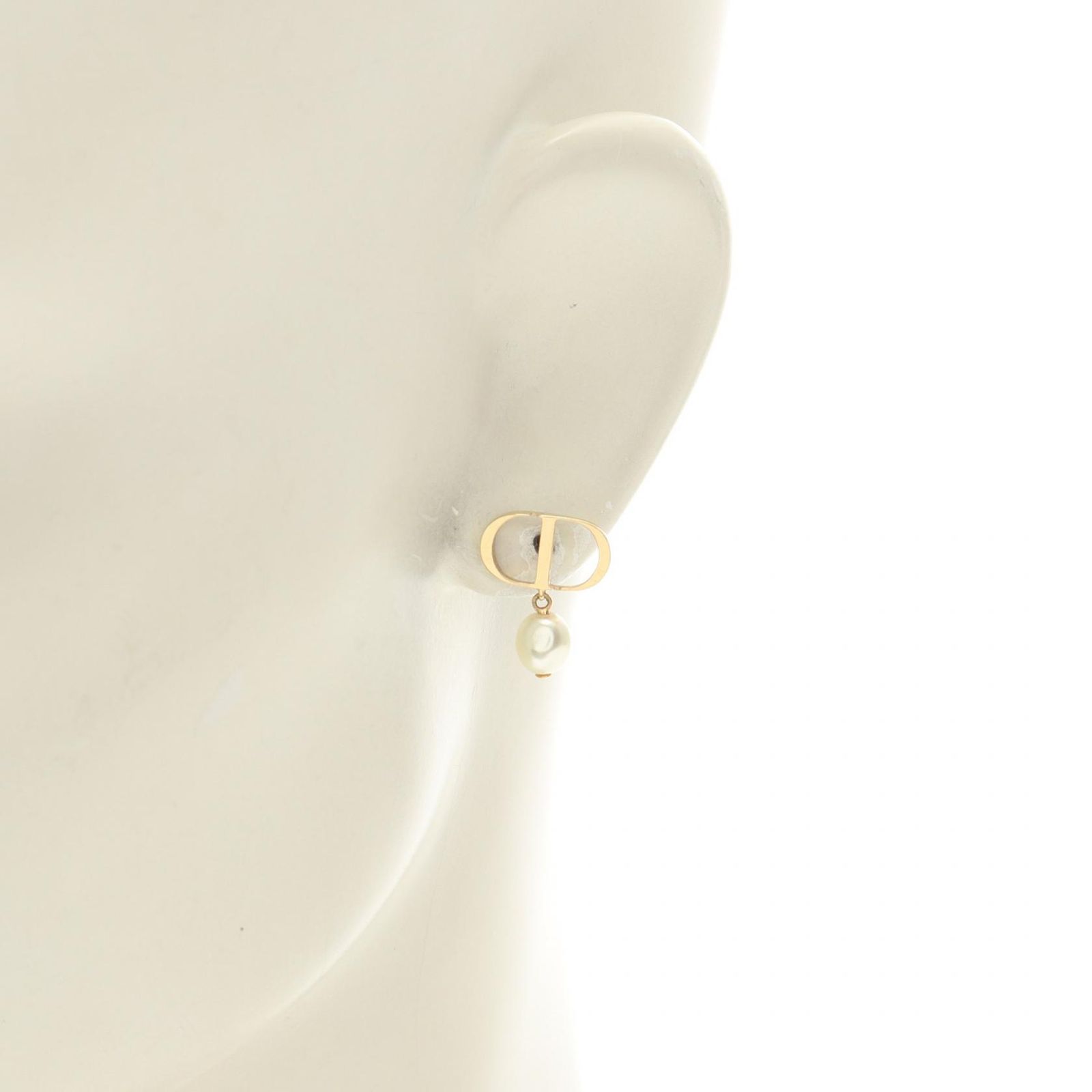 【⭐️極美品】 Dior ゴールドメッキ パール ピアス CD petit 片耳 ディオール Dior ピアス PETIT CD GP（ゴールドメッキ） ピアス