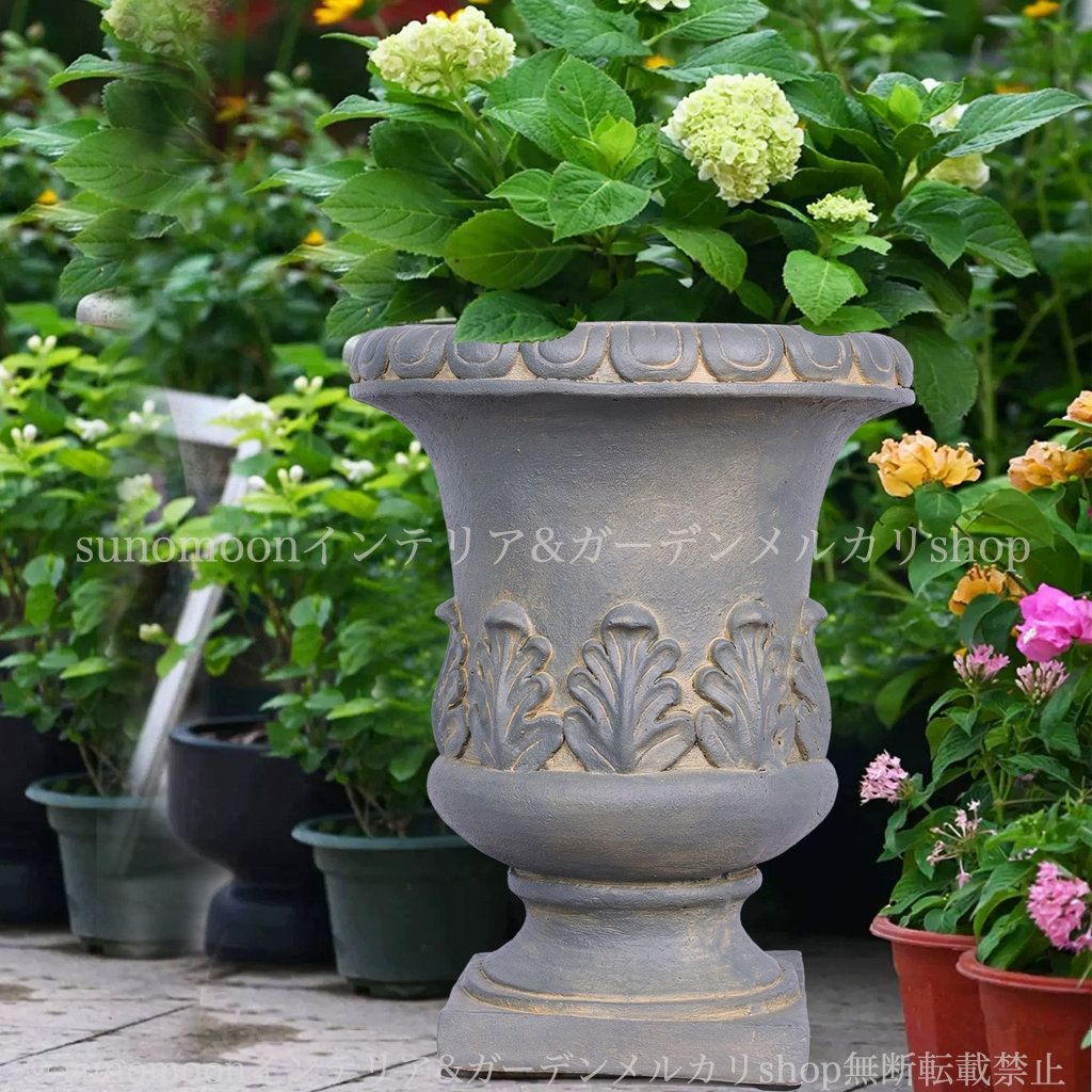 8-14 大きい お洒落 ガーデン ガーデンインテリア 雑貨 レリーフ エレガント ヴィンテージ調 酸化マグネシウム グレー ガーデニング ヨーロピアン調 プランター 庭の装飾 ガーデン雑貨 インテリア 彫刻 おしゃれ STEELWINDOWSANDDOORS_COM