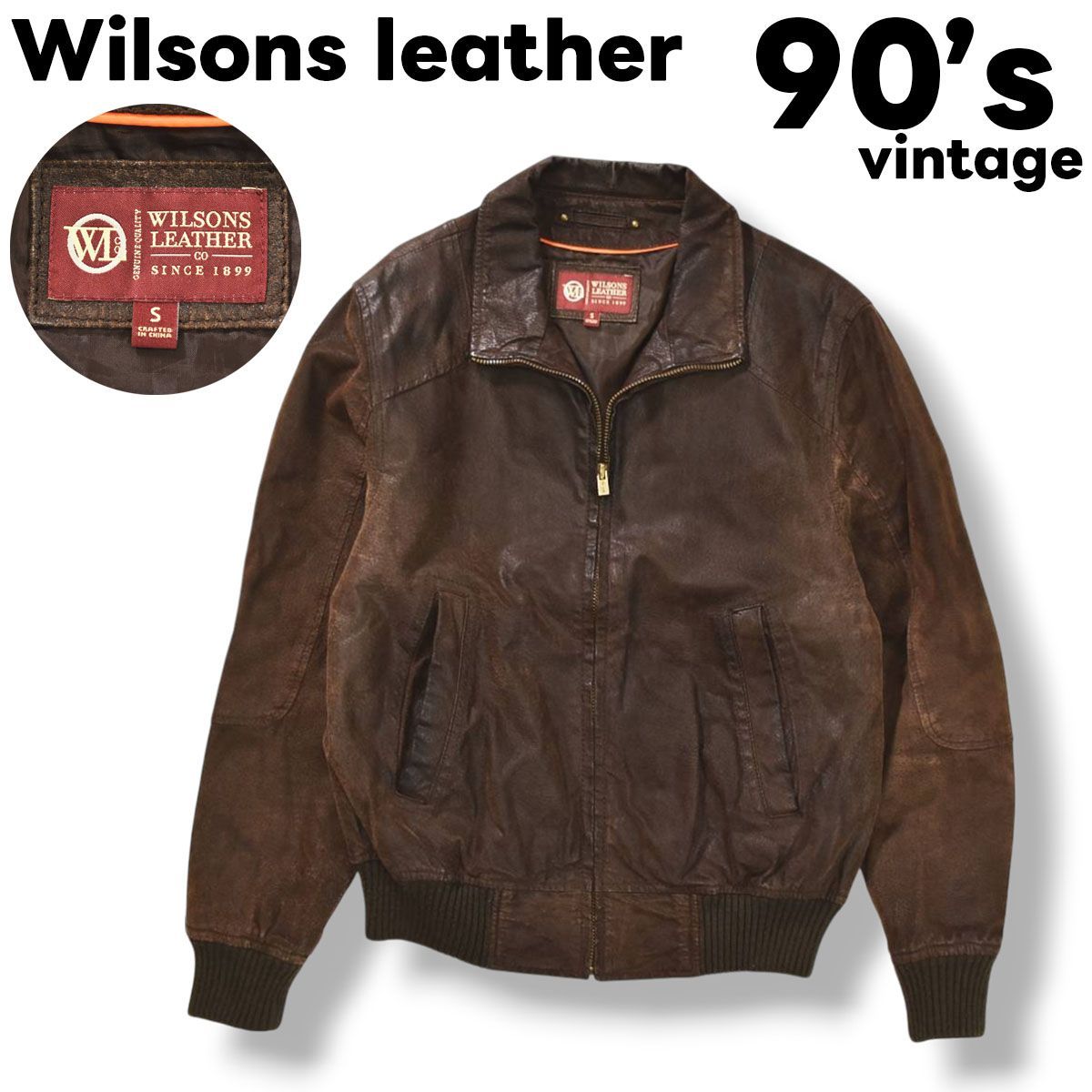 90s vintage 本革　Wilsons ダブル　レザージャケット 1980's - 1990's 