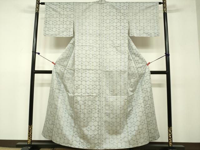 平和屋着物○上質な紬 藍 独 さが美扱い 正絹 逸品 DAAQ3499ps