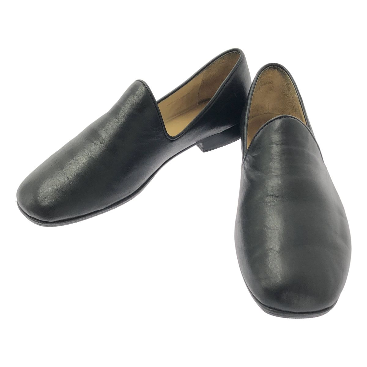 LEMAIRE ルメール LOAFERS レザー スリッポンシューズ 36 ブラック レディース