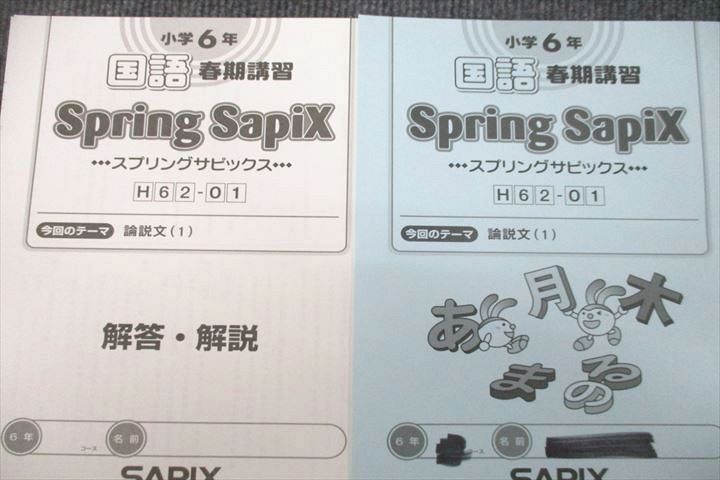 サピックス sapix 小学4年 春期講習 - 参考書