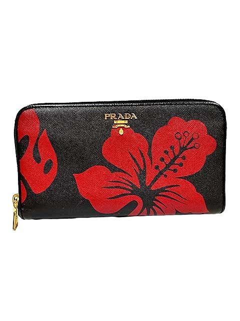 ❤️極美品、長財布❤️ 中古】PRADA プラダ 小物 財布 長財布 ラウンドファスナー