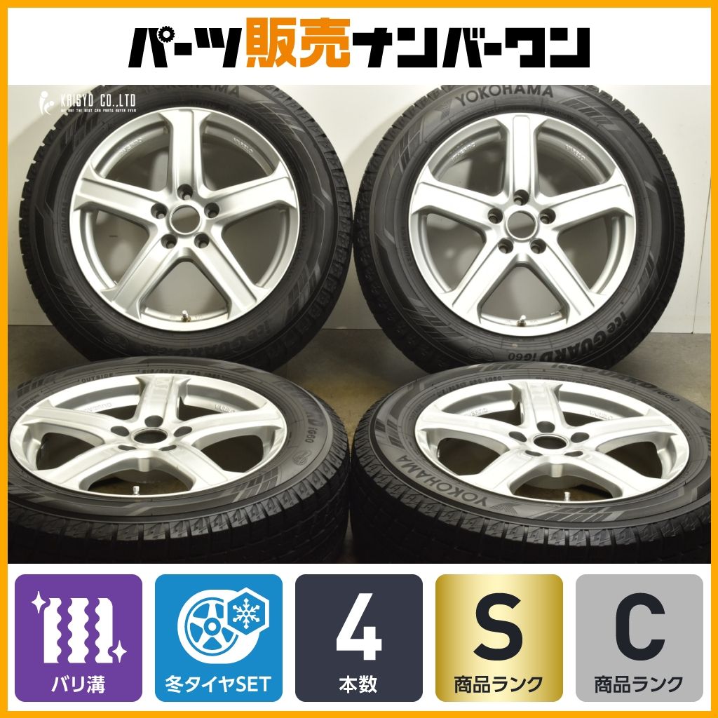 製 超バリ溝 INVERNO 17in 7J 38 PCD114.3 ヨコハマ アイスガードiG60 215 60R17 レクサス UX アルファード ヴェルファイア C-HR