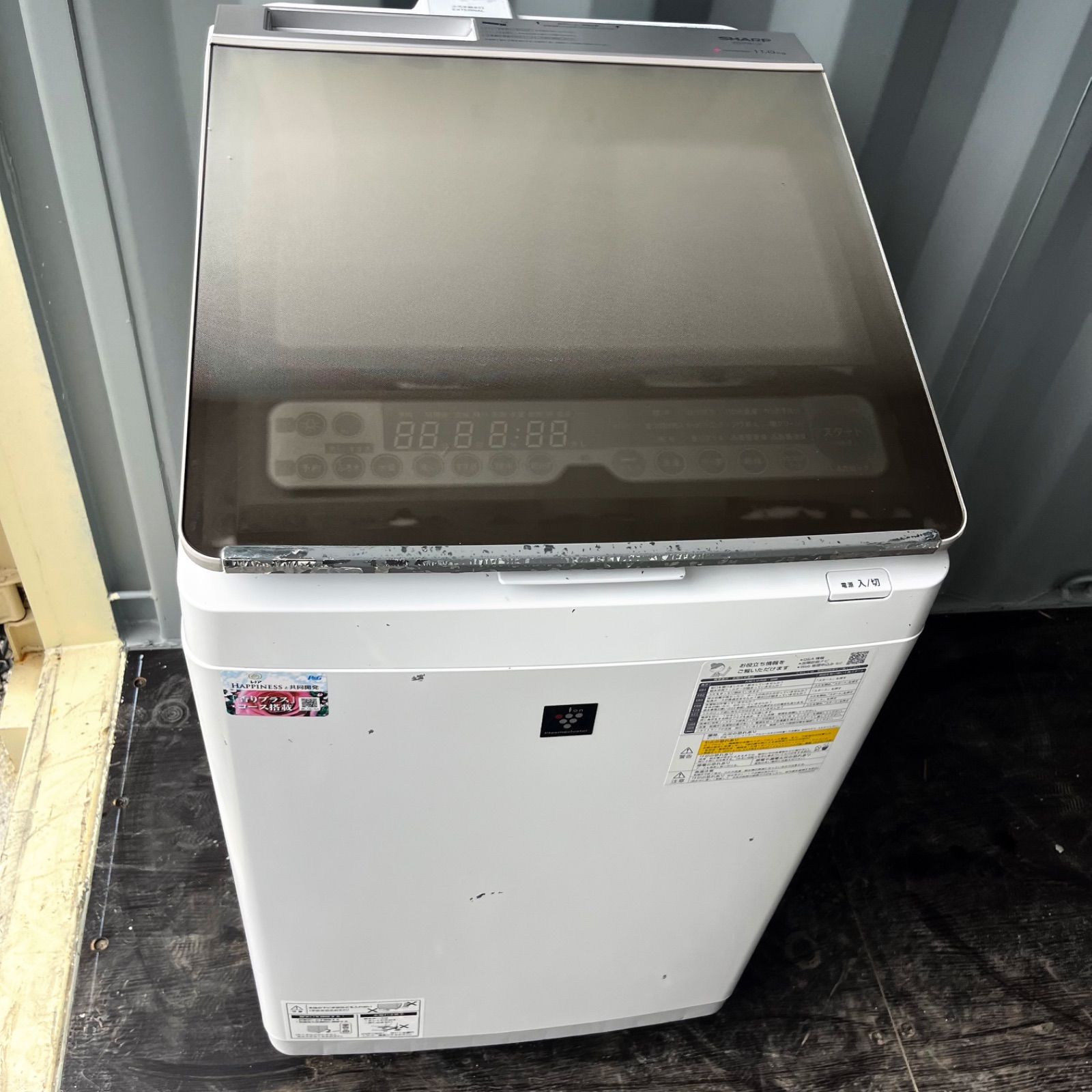 152取付無料！完動品！SHARP熱乾燥搭載スタイリッシュゴールド11kg洗濯機 152取付無料！完動品！SHARP熱乾燥搭載スタイリッシュゴールド11kg洗濯
