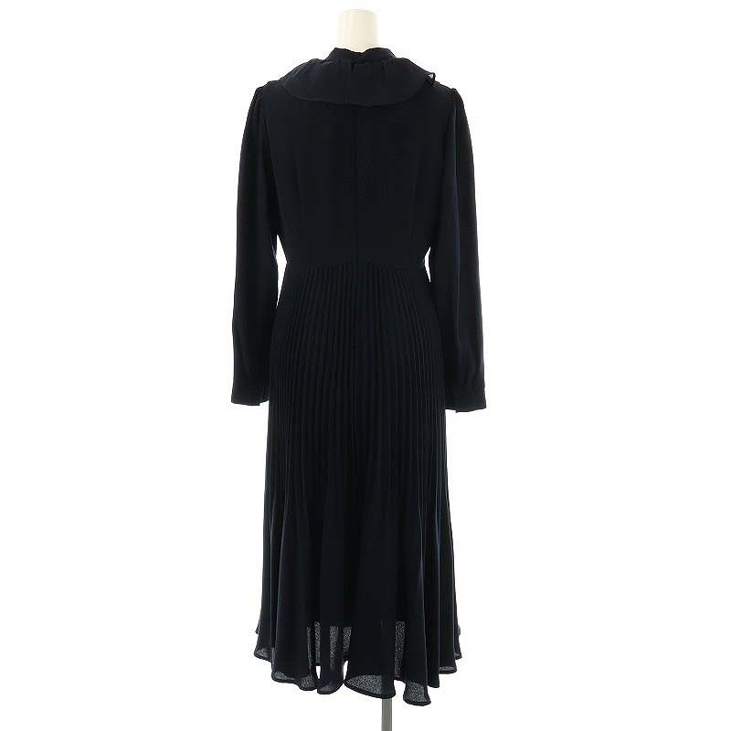 セルフォード CELFORD ボウタイプリーツワンピース マキシ ロング 長袖