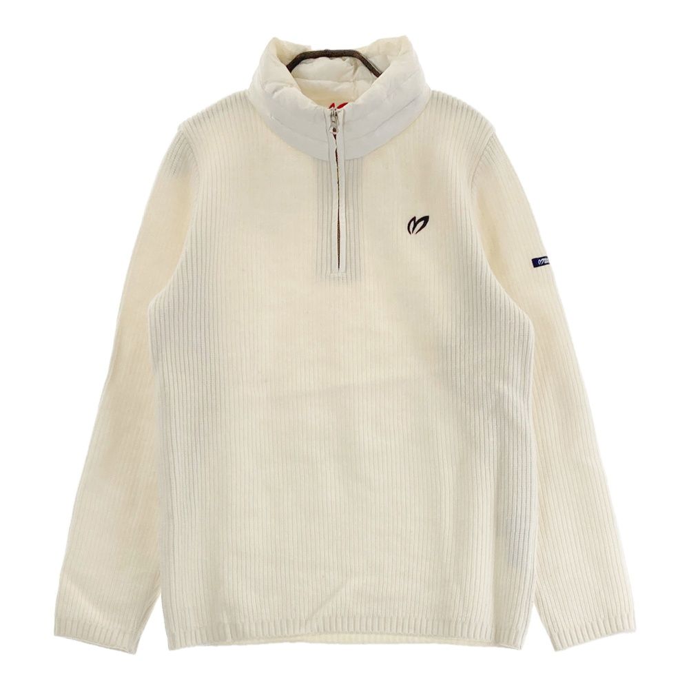 サイズ：4 MASTER BUNNY EDITION マスターバニーエディション  ダウンネック ハーフジップニットセーター  ホワイト系 [240101391412] ゴルフウェア メンズ ストスト