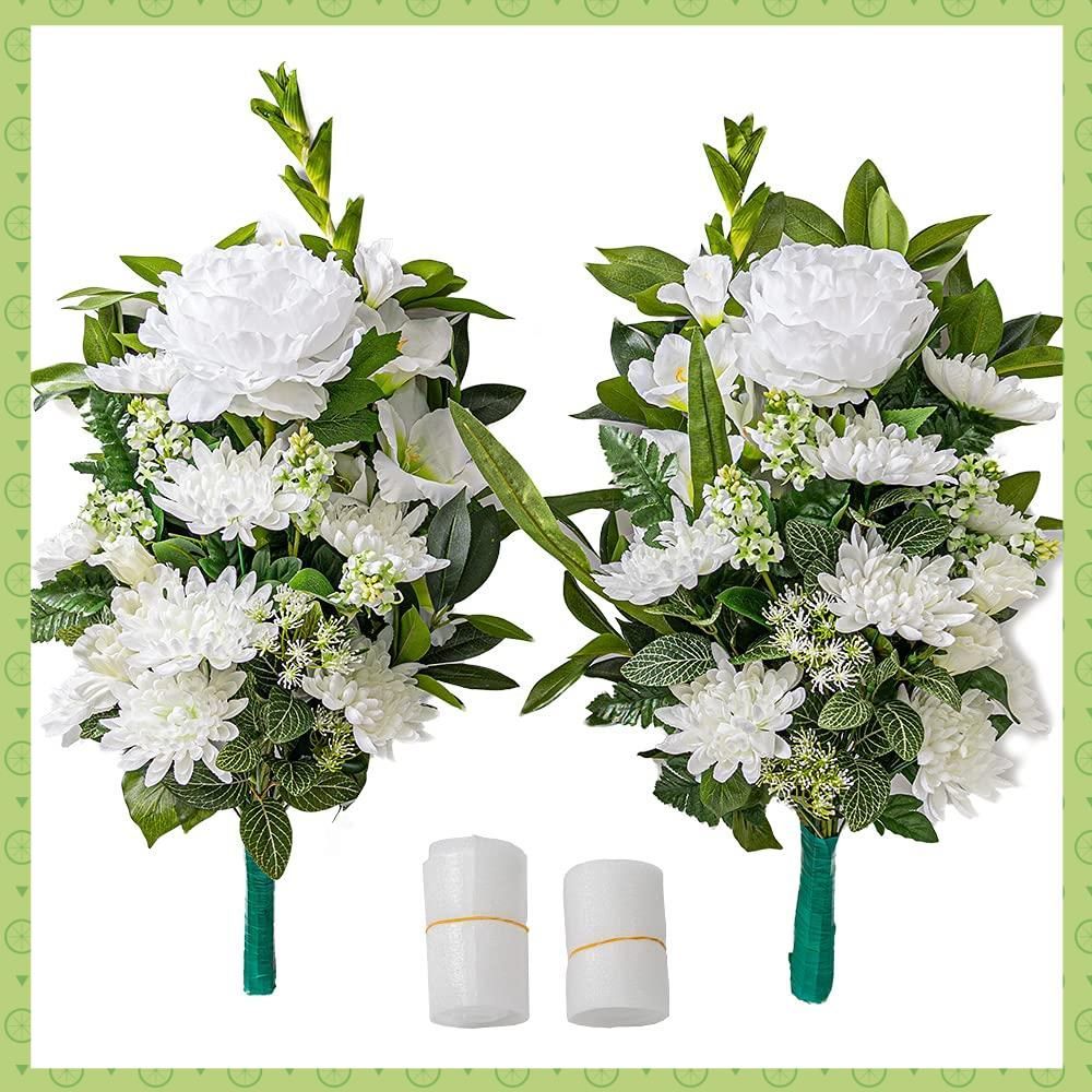 仏花 お供え花 お彼岸 お盆 お墓参り 仏壇 50cm 白 紫 ゆり 特大118 仏