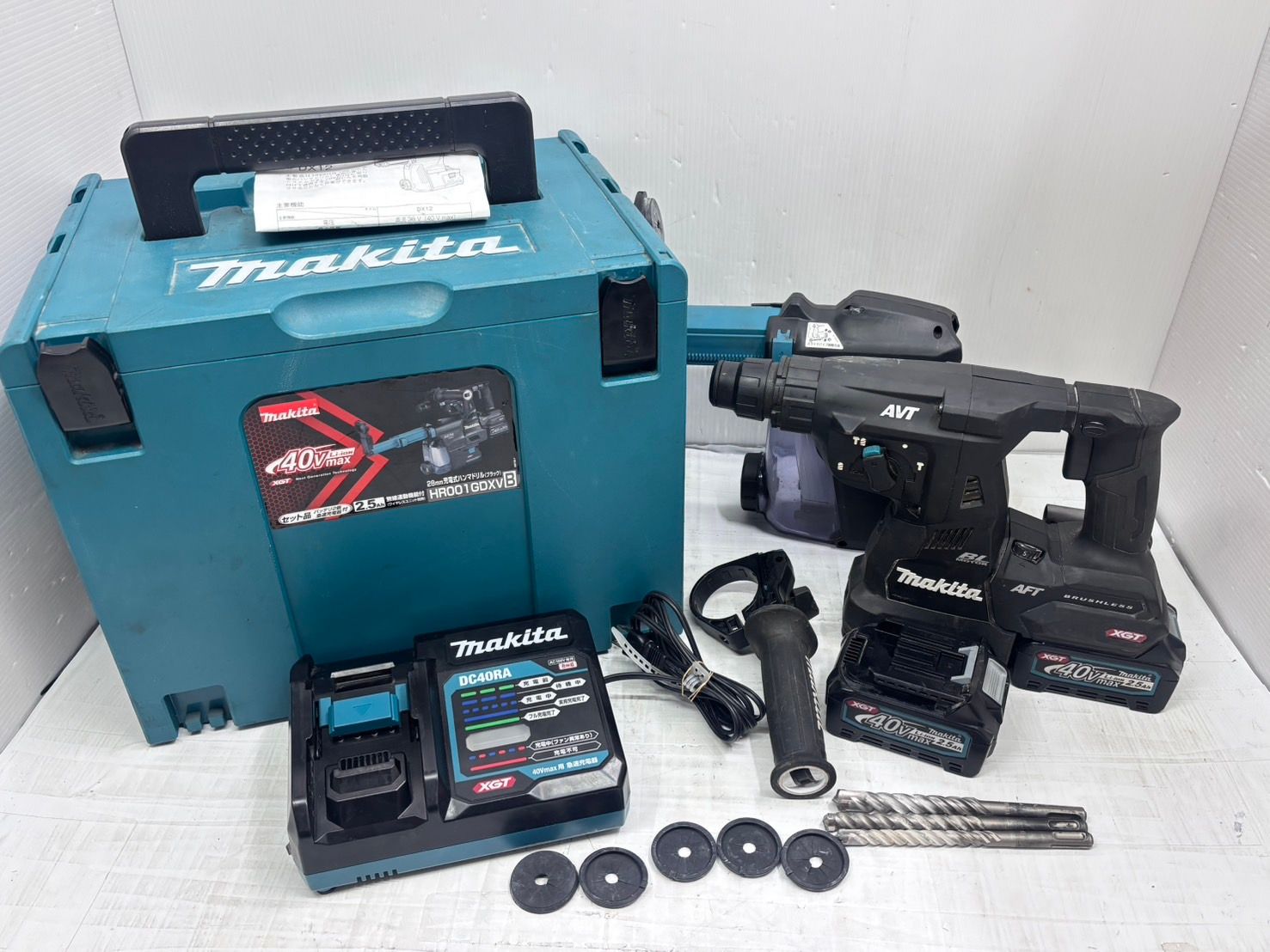 h8895 マキタ 28mm充電式ハンマドリル HR001GDXV DX12 バッテリ2個