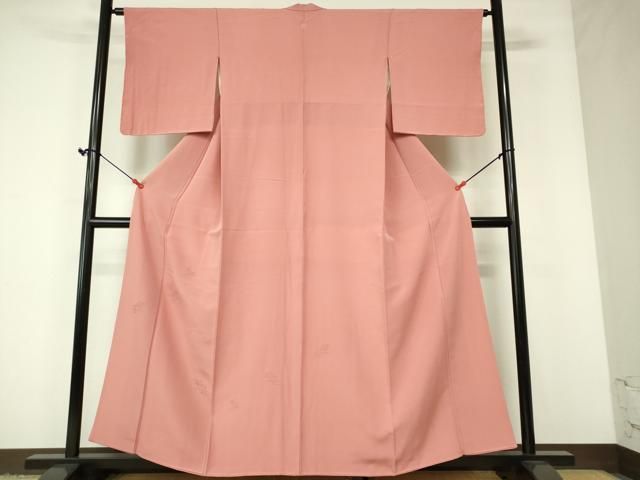 平和屋着物○中国三大刺繍 相良刺繍 訪問着 紬地 吹き寄せ文 金彩 正絹