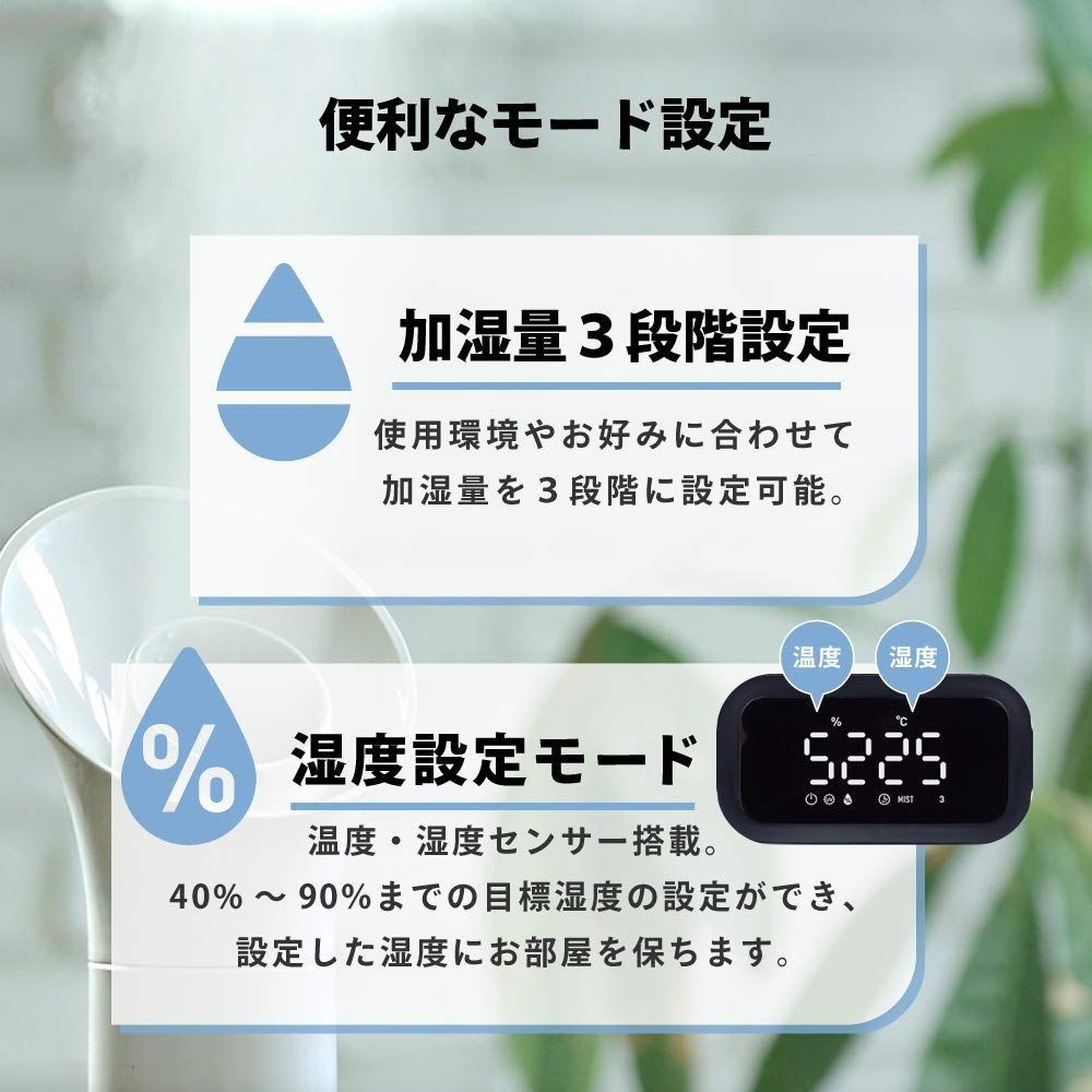 加湿器 大容量 超音波 14L 除菌 おしゃれ 上部給水 最大28畳 最大加湿量1000ml|h 湿度設定 消臭 KIWAMIST キワミスト ホワイト 白 ON-Jia01 WWW_KANDAIZUMI_COM