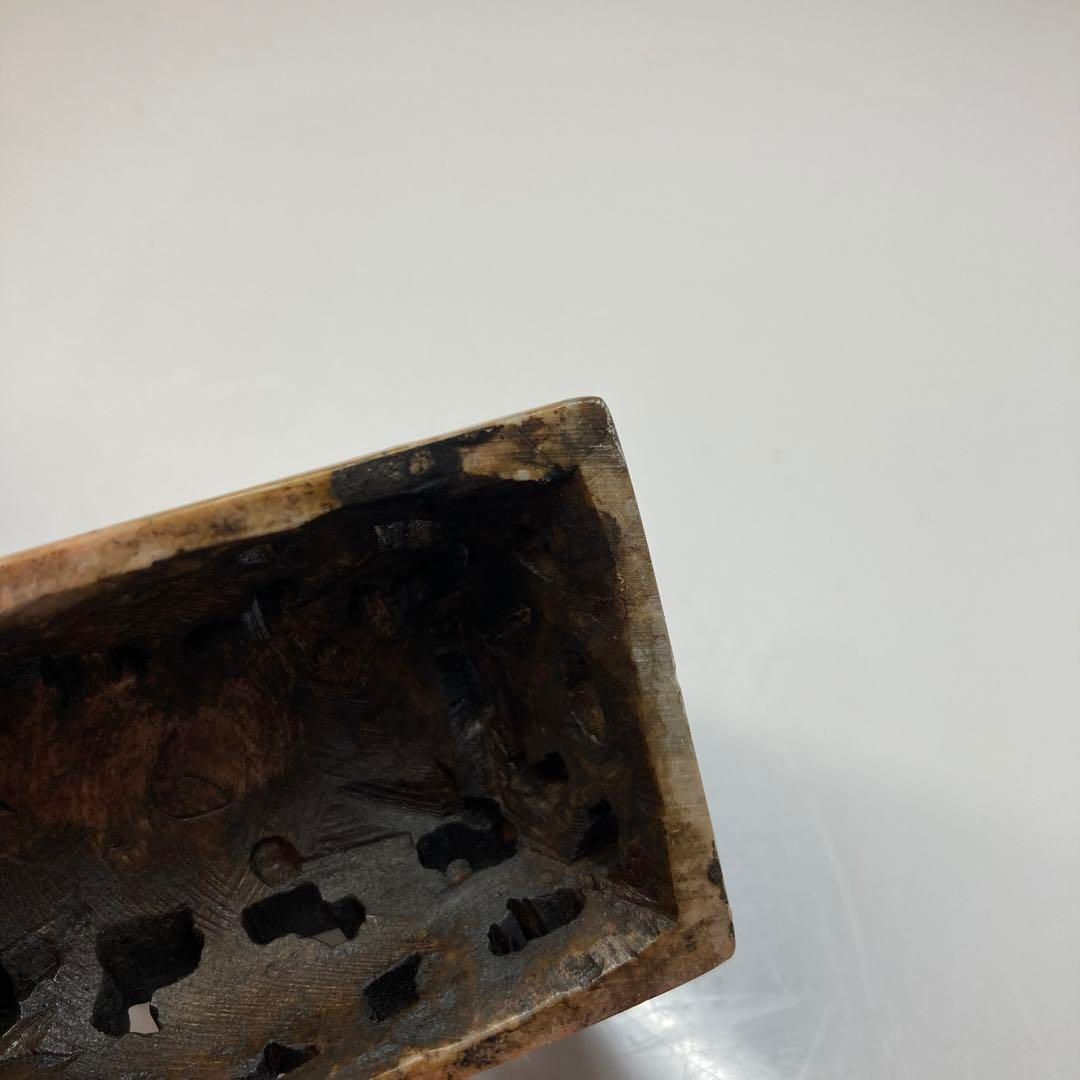 砡製獅子香炉 1507g