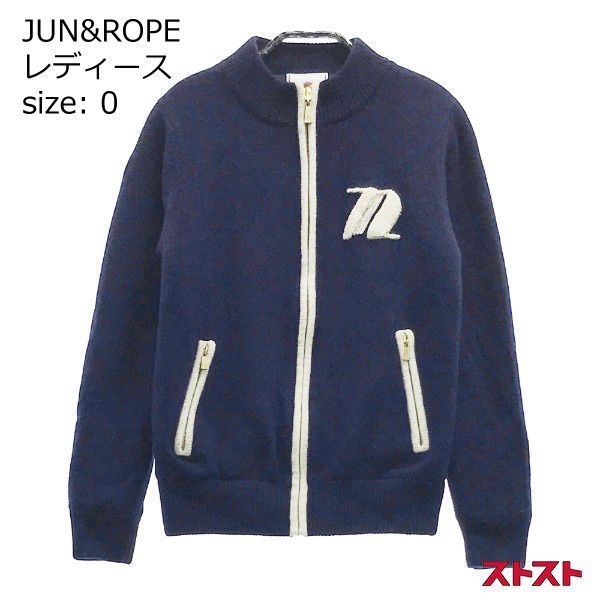 JUN&ROPE ジュン アンド ロペ ニットジャケット ネイビー系 M