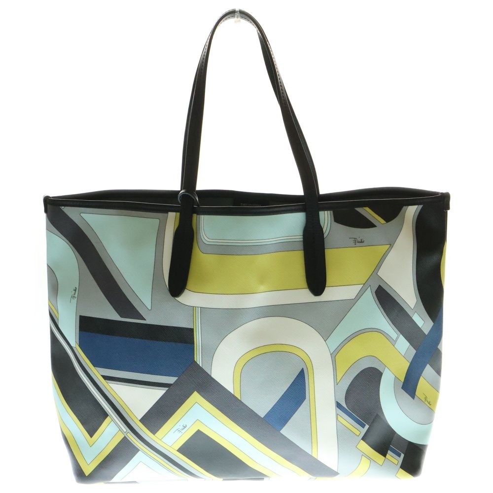 EMILIO PUCCI エミリオプッチ 総柄 トートバッグ PVC レザー EMILIO PUCCI (エミリオプッチ) プッチ総柄 マーブル プリント
