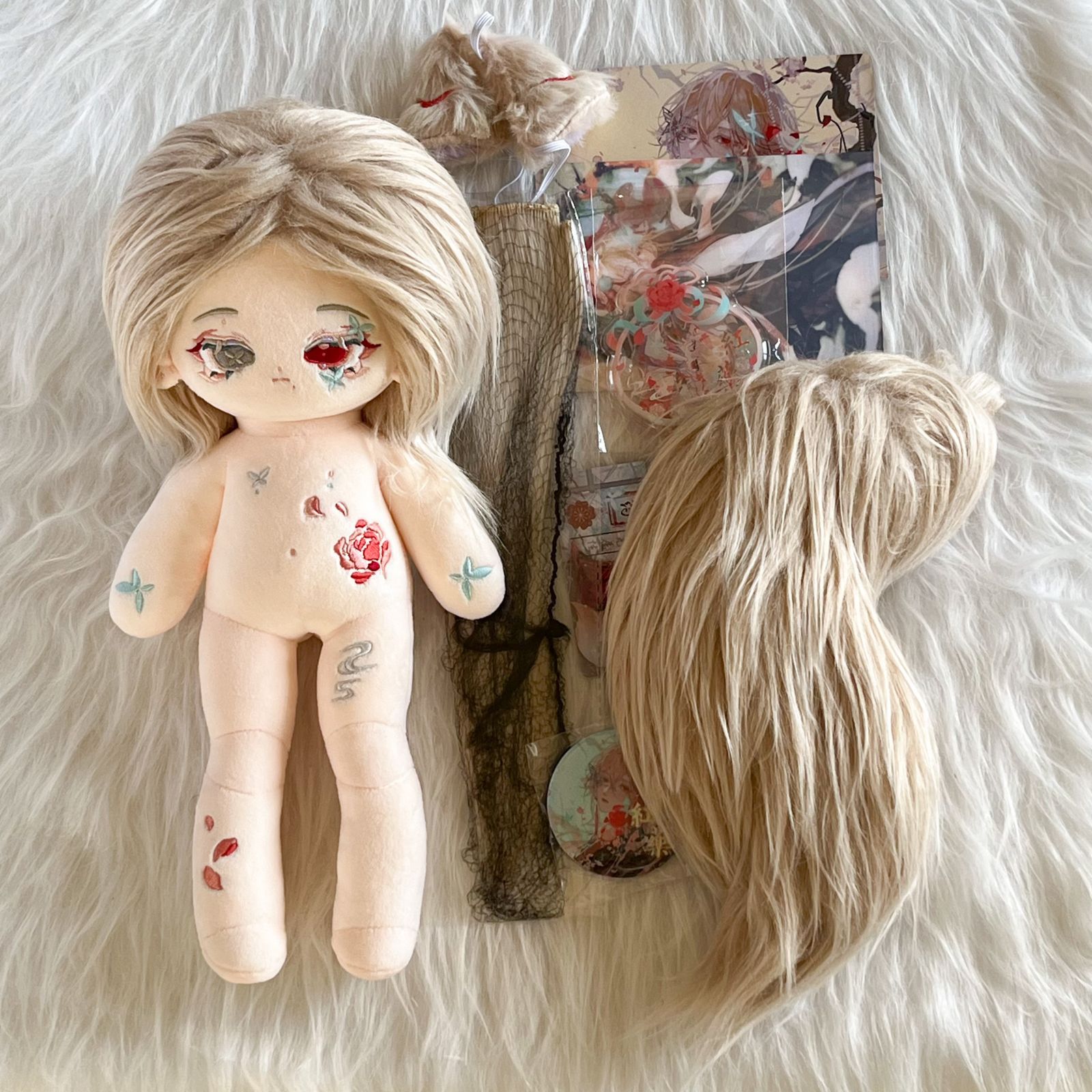本体 しっぽ 耳 スケルトン 骨 ぬいぐるみ 30CM 特典 無属性-W027 