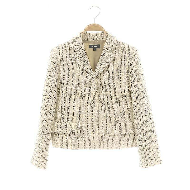 セオリー Theory HATCH TWEED LS CROP JKT NB テーラードジャケット  
