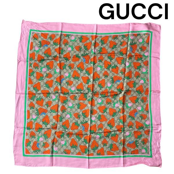 Gucci いちご柄 シルクスカーフ Amazon.co.jp: [グッチ] スカーフ いちご アウトレット 577878