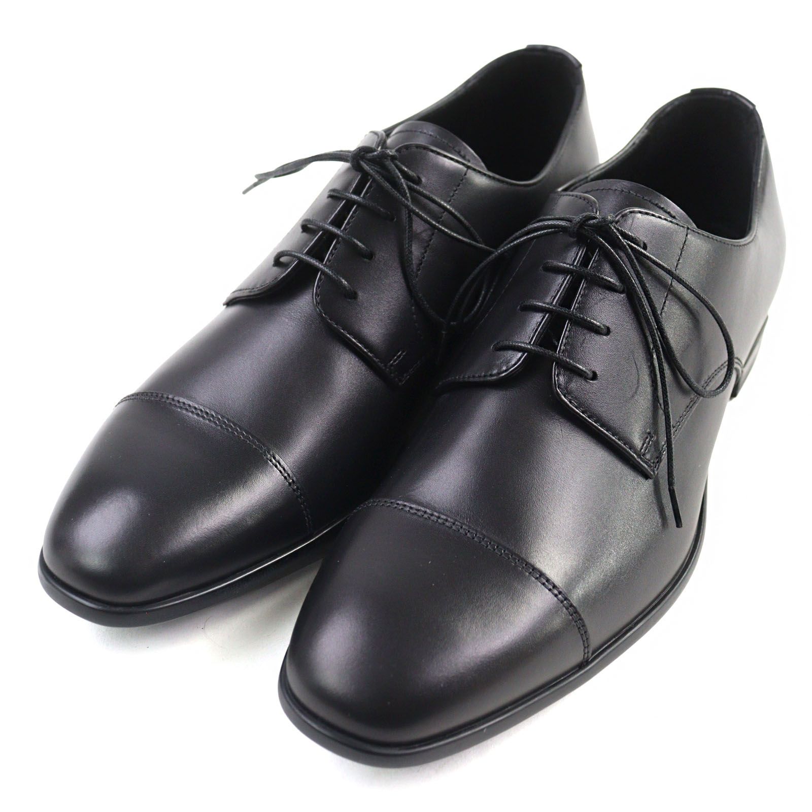 着脱◎ prada レザーシューズ　ブラック　25.5 ストレートチップ　革靴 ドンドン見直し】未使用品○PRADA プラダ 2EC122 ストレート