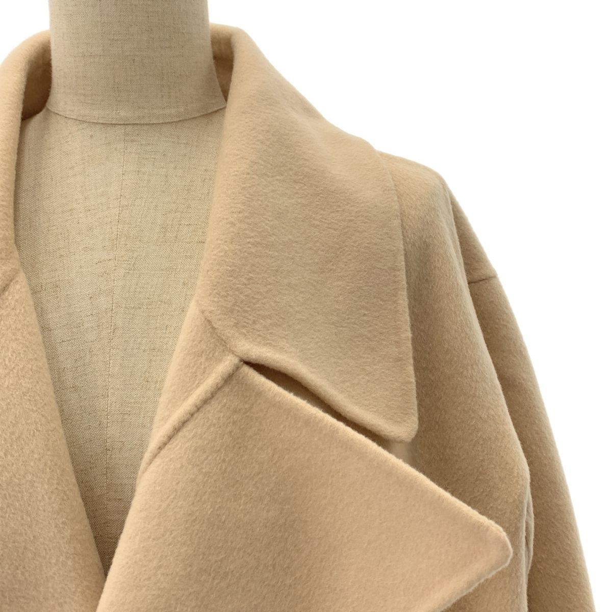 None Wool beaver rever wafuku coat ロング コート 34 ベージュ レディース