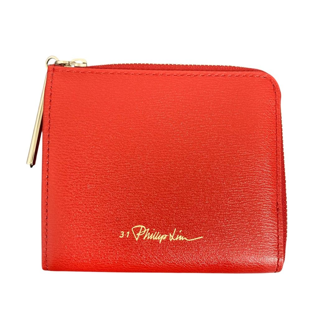 3.1 phillip lim 3.1フィリップリム ジップ アラウンド ウォレット カードケース レッド レディース 古着