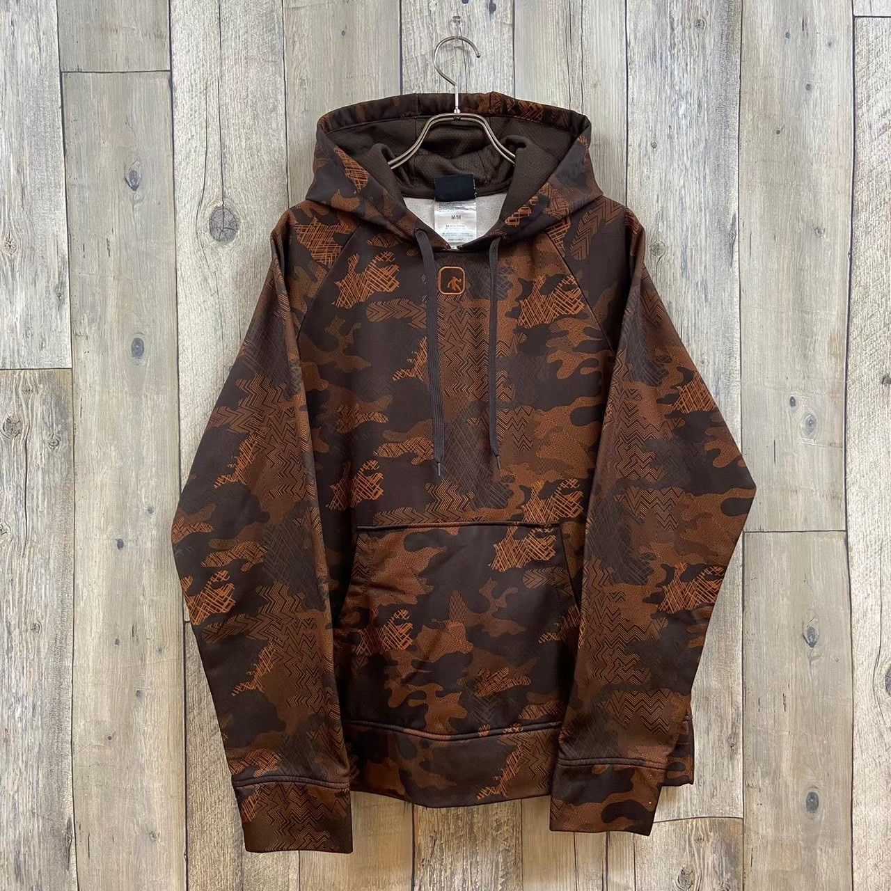 【AND1 アンドワン】バスケットボール 迷彩 CAMO カモフラ ラグラン パーカー M