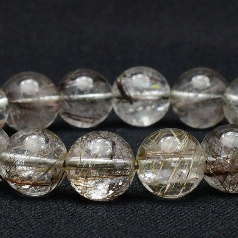 ★超透明・虹入り シルバールチルクォーツ　ブレスレット　銀針水晶 楽天市場】【18日23:59までポイント2倍】○超透明水晶に鋭く走る銀の