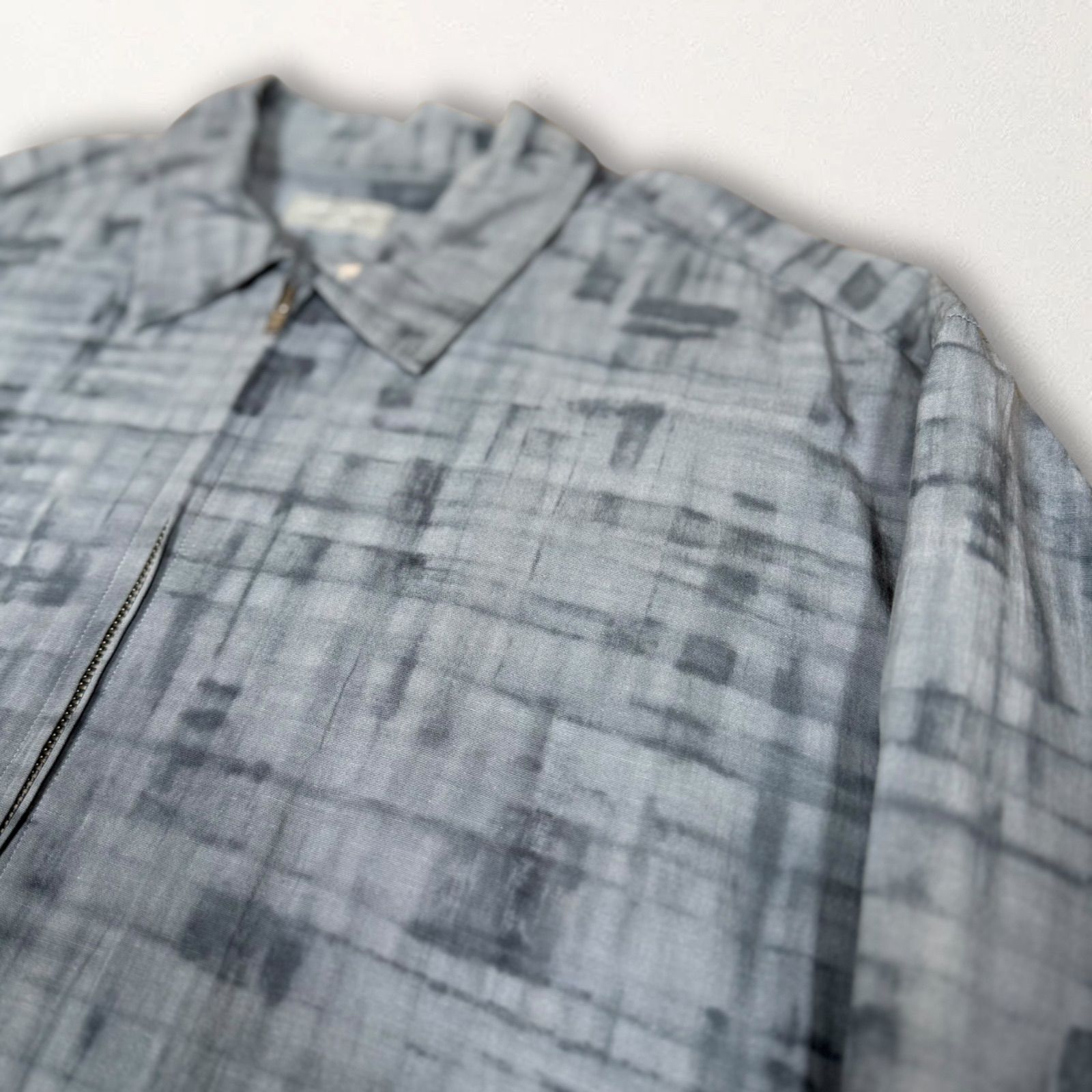 93SS COMME des GARCONS HOMME 田中オム ムラ染め レーヨンジップ 