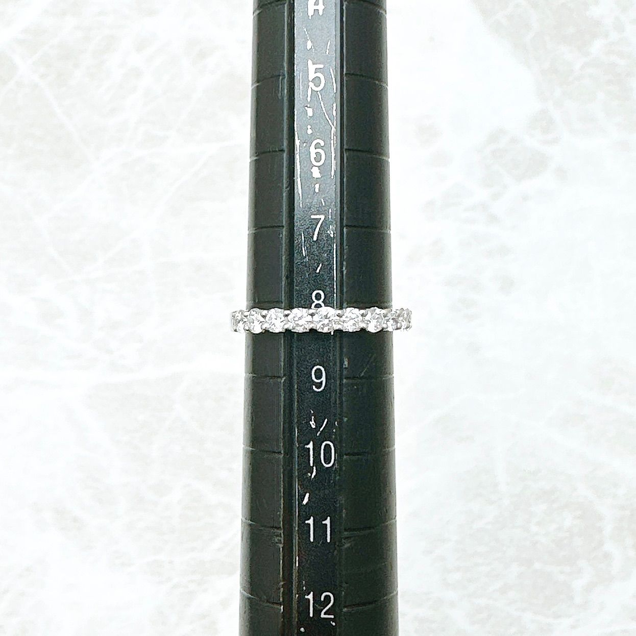 美品🌟4℃ ハーフエタニティ ダイヤモンド プラチナ リング 約8号
