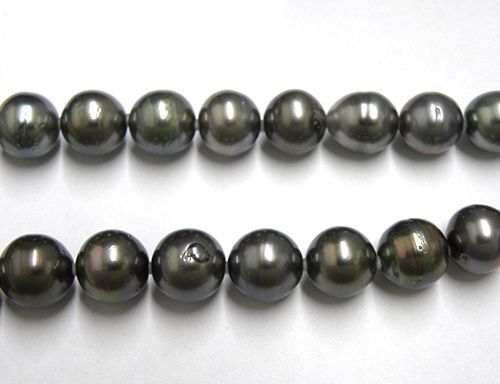 黒蝶真珠 ネックレス 8.9～12.7mm 44cm ブラック パール 黒真珠