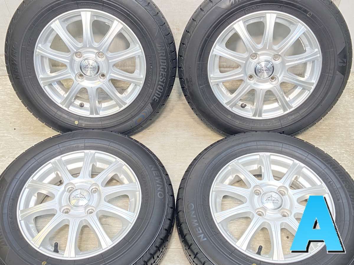 145/80R13 ブリヂストン NEWNO ZELERNA 13x4.0 43 100-4穴 中古タイヤ 