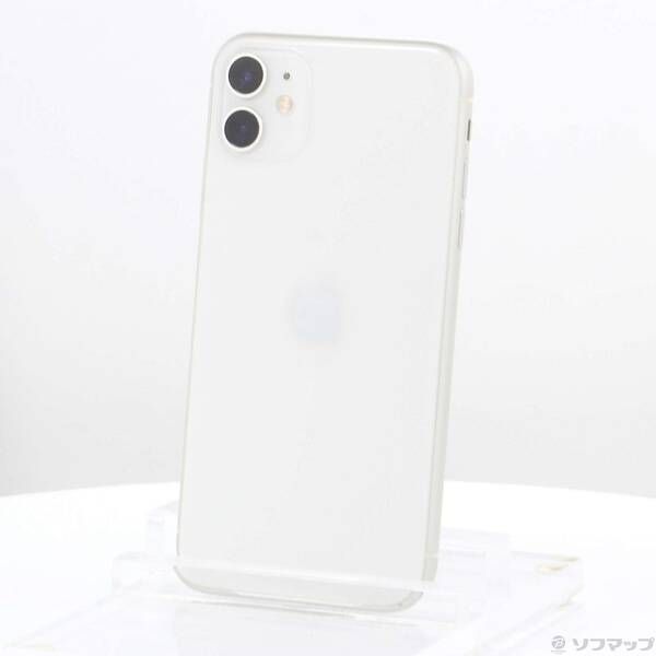 中古品〕 iPhone11 128GB ホワイト MWM22J／A SIMフリー【258】