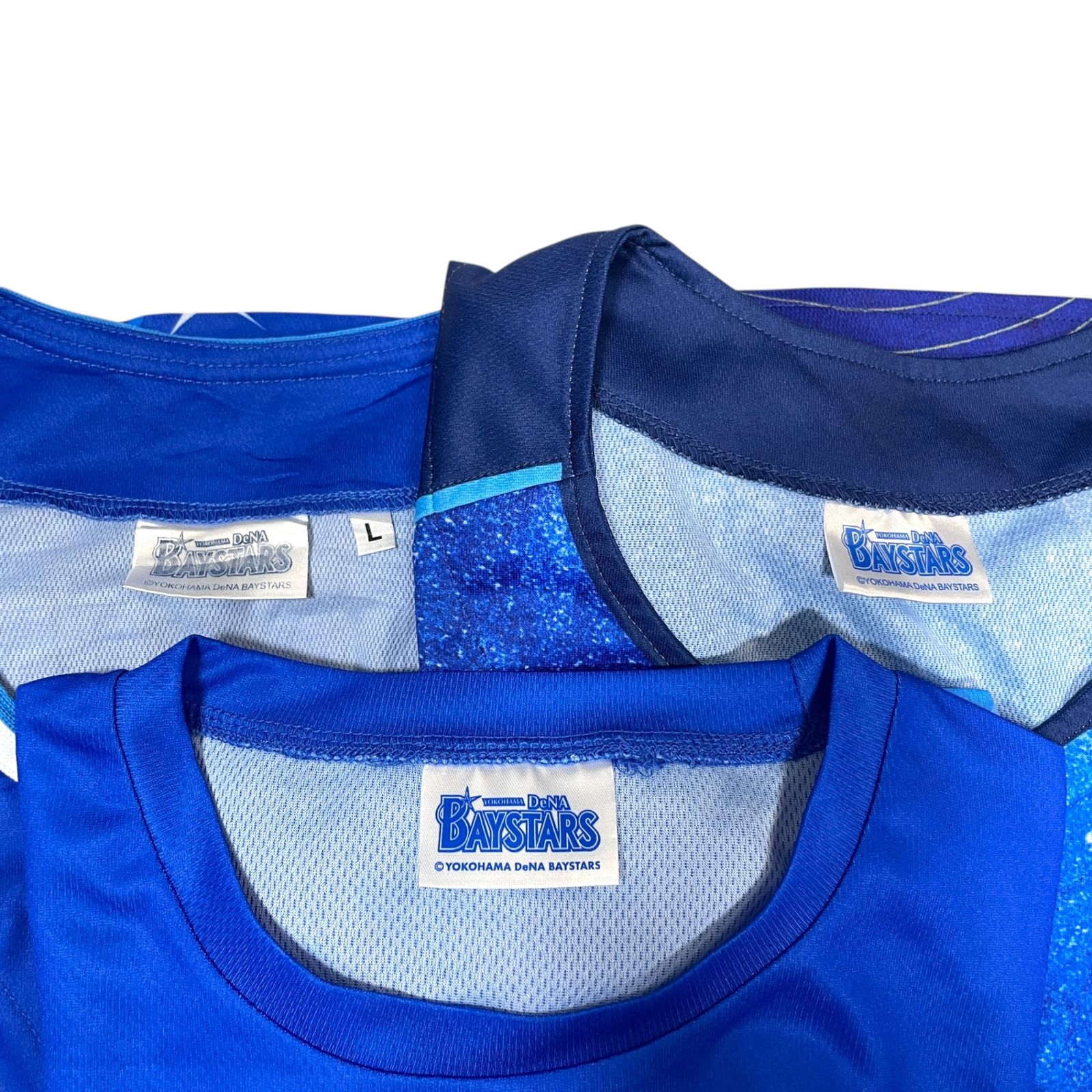 ◆中古品◆横浜DeNAベイスターズ ユニフォーム 3枚セット L,フリー 2025青炎Tシャツ 戸柱 スターナイト2024 桑原37 2014 Lサイズ Q94825NC ◇中古品◇横浜DeNAベイスターズ ユニフォーム 3枚セット L