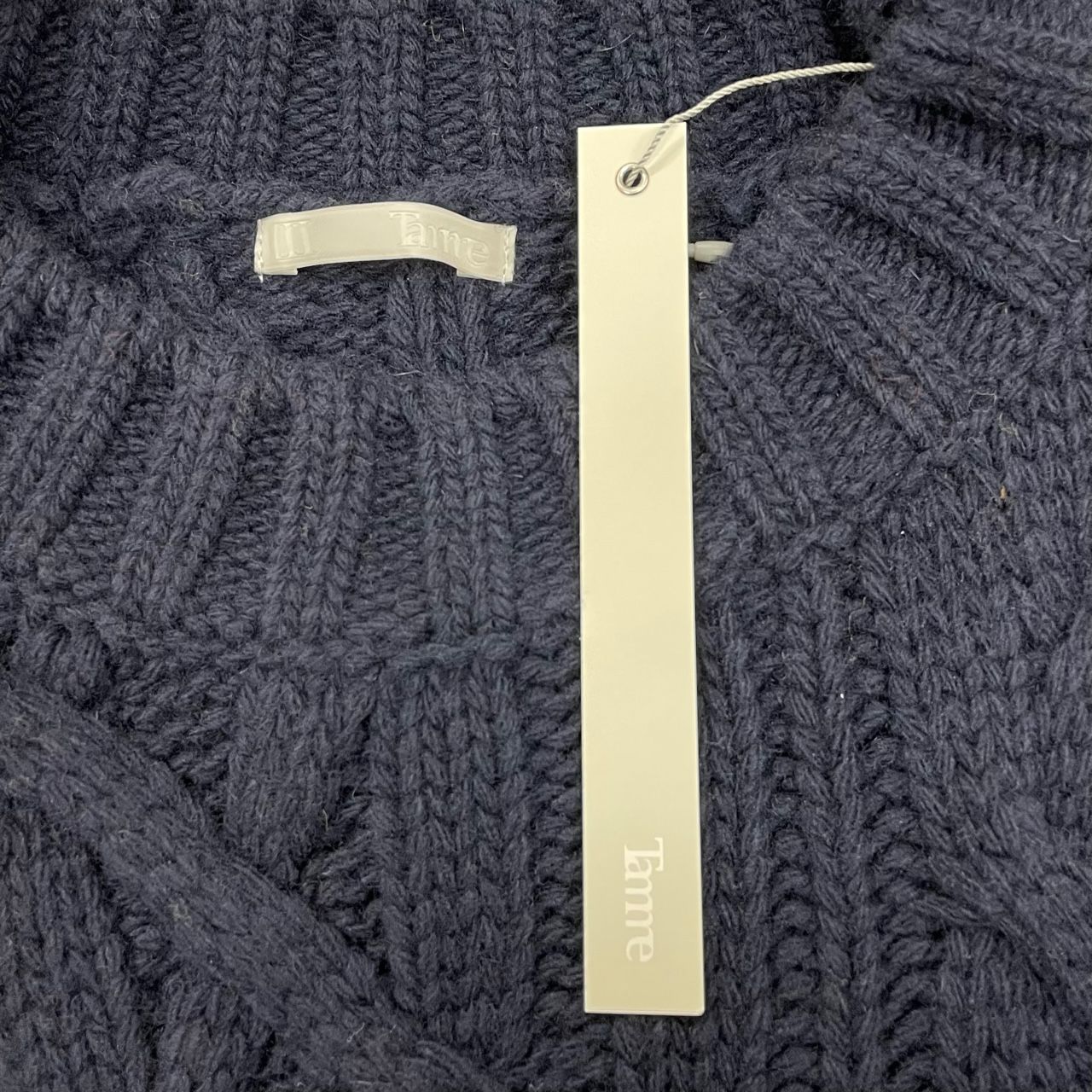 定価53900円 新品 Tamme 22AW 13° CARBLE KNIT PO ケーブルニット プル 