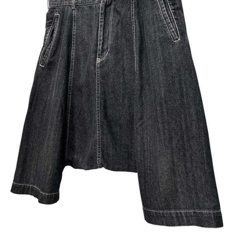 BLACK COMME des GARCONS ブラックデニムサルエルパンツ ドロップ