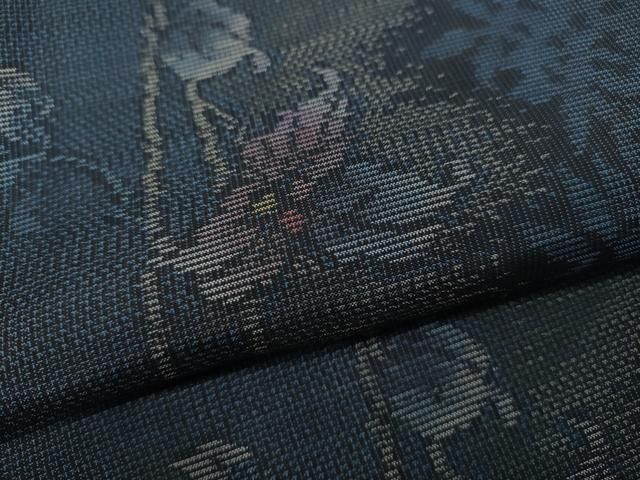 期間限定SALE実施中。 平和屋着物●本場大島紬 9マルキ 枝花間道 正絹 CAAY4878ut