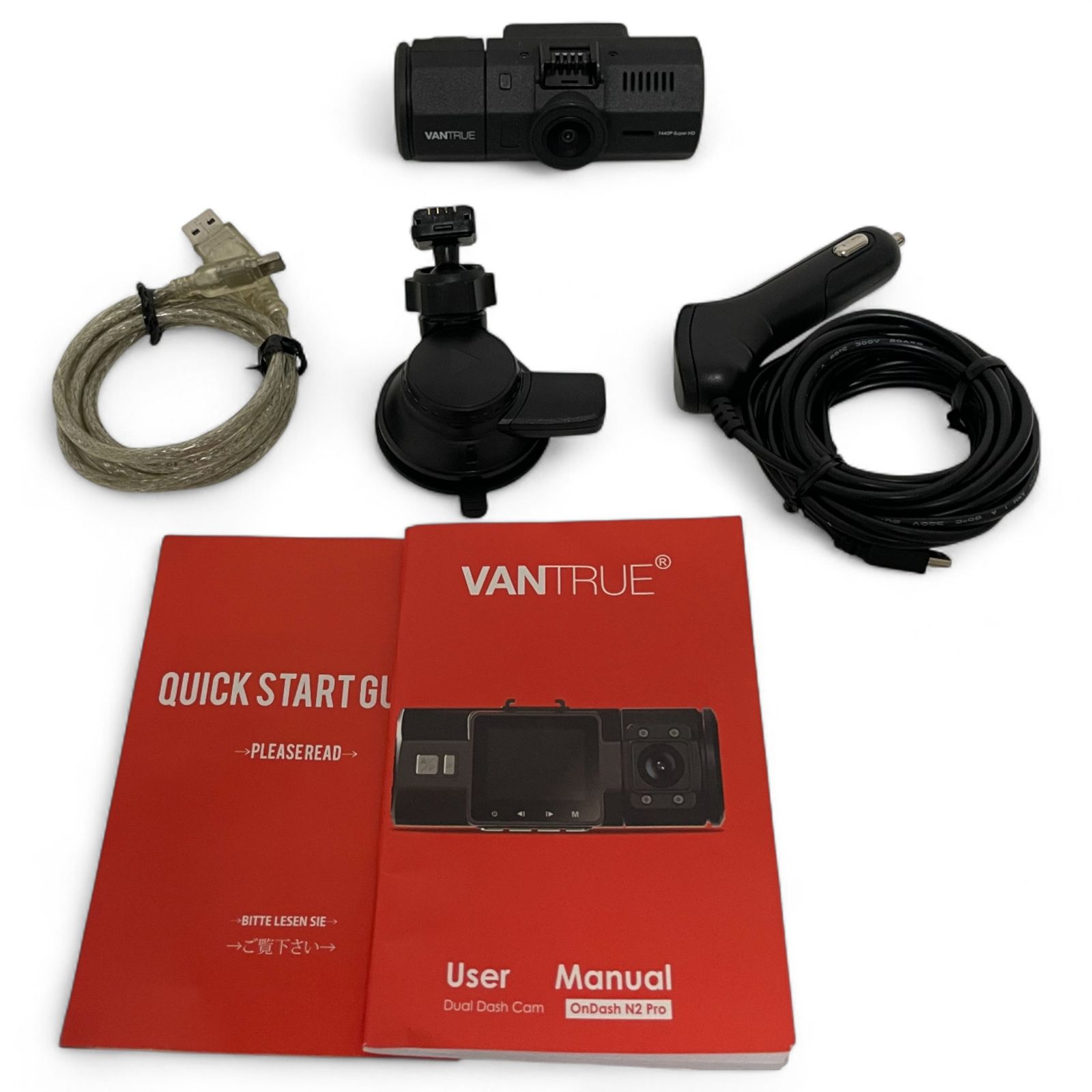 ● バントルー VANTRUE ドライブレコーダー N2Pro ブラック 前後カメラ 720-2569