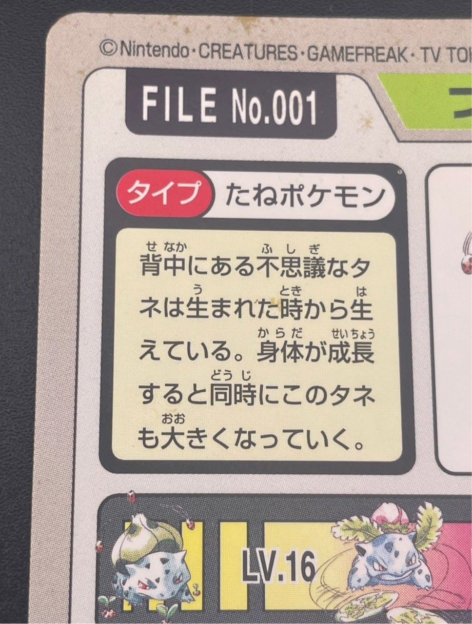 中古品】 フシギダネ FILE No.001 バンダイ カードダス