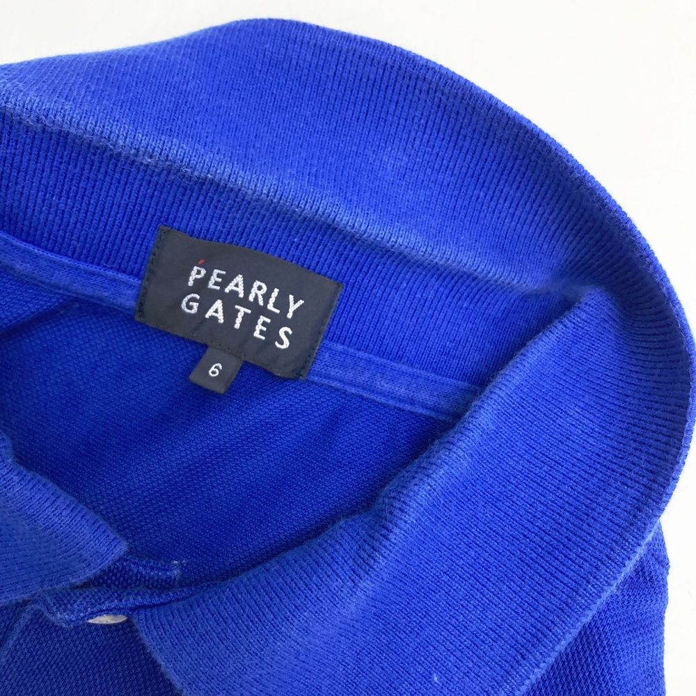 サイズ：6 PEARLY GATES パーリーゲイツ 半袖ポロシャツ ブルー