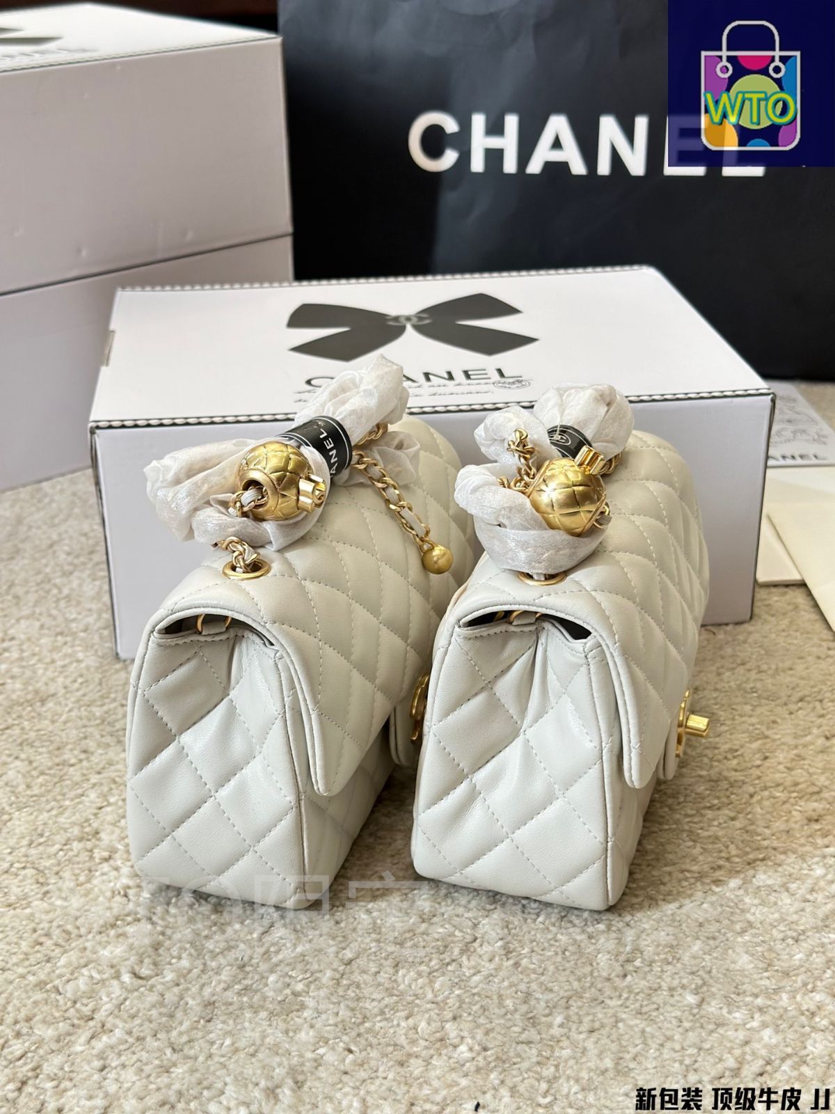 【CHANEL】シャネル ラウンドフラップバッグ★round flap bag 今日特価】Chanel Gold Ball Square Flap Bag - シャネル