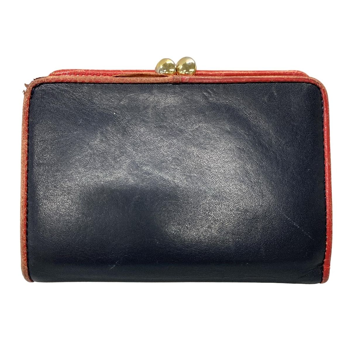 キタムラ　財布　ネイビー　革製品 キタムラ 折り財布 ネイビー