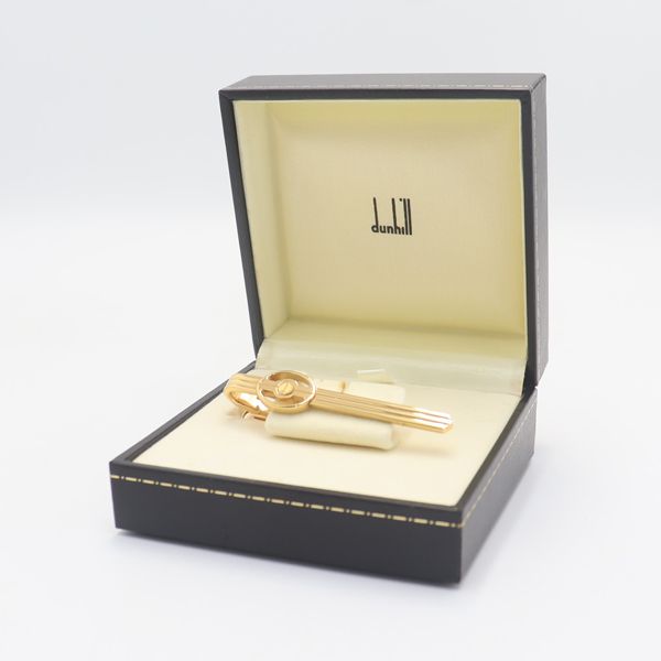 dunhill ゴールド ネクタイピン 箱付き 良品 ダンヒル ゴールド