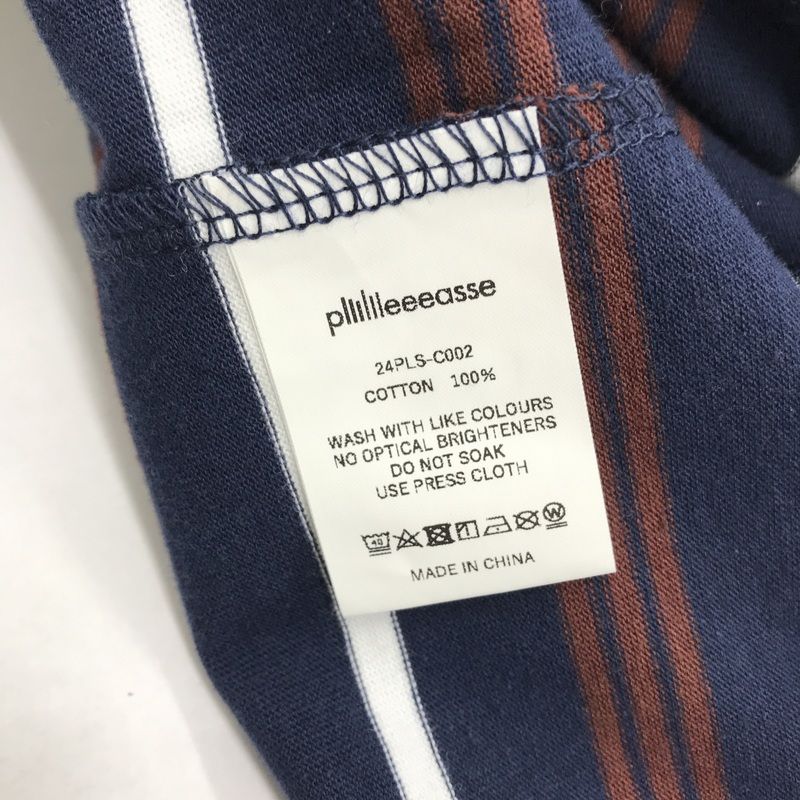 plllllleeeasse プリーズ Tシャツ 長袖 24PLS-C002 ボーダー multi