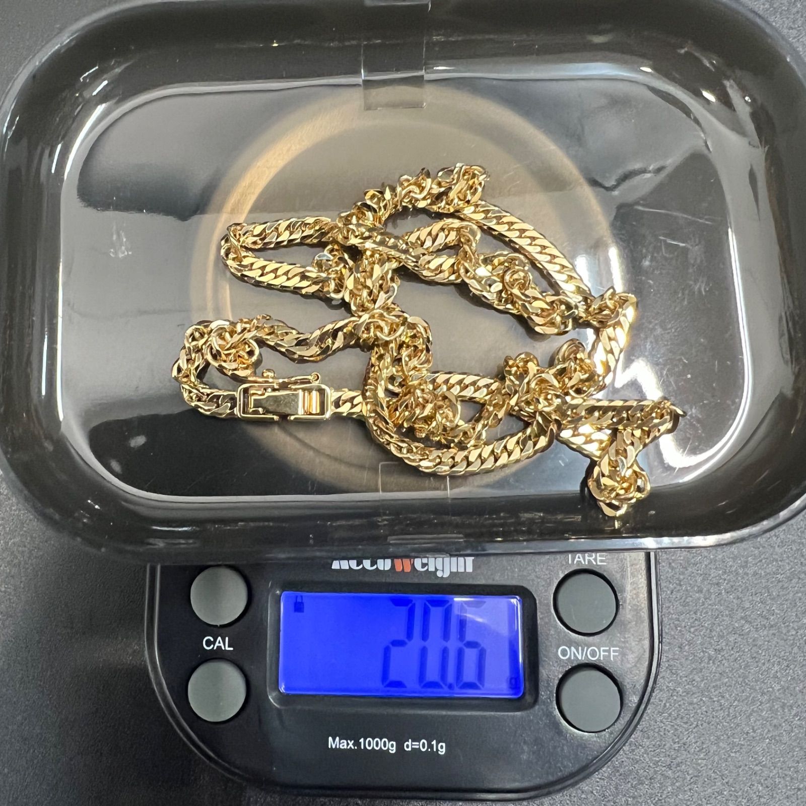 未使用保管品】k18 喜平ネックレス 20.6g 6面ダブル 750 18金 