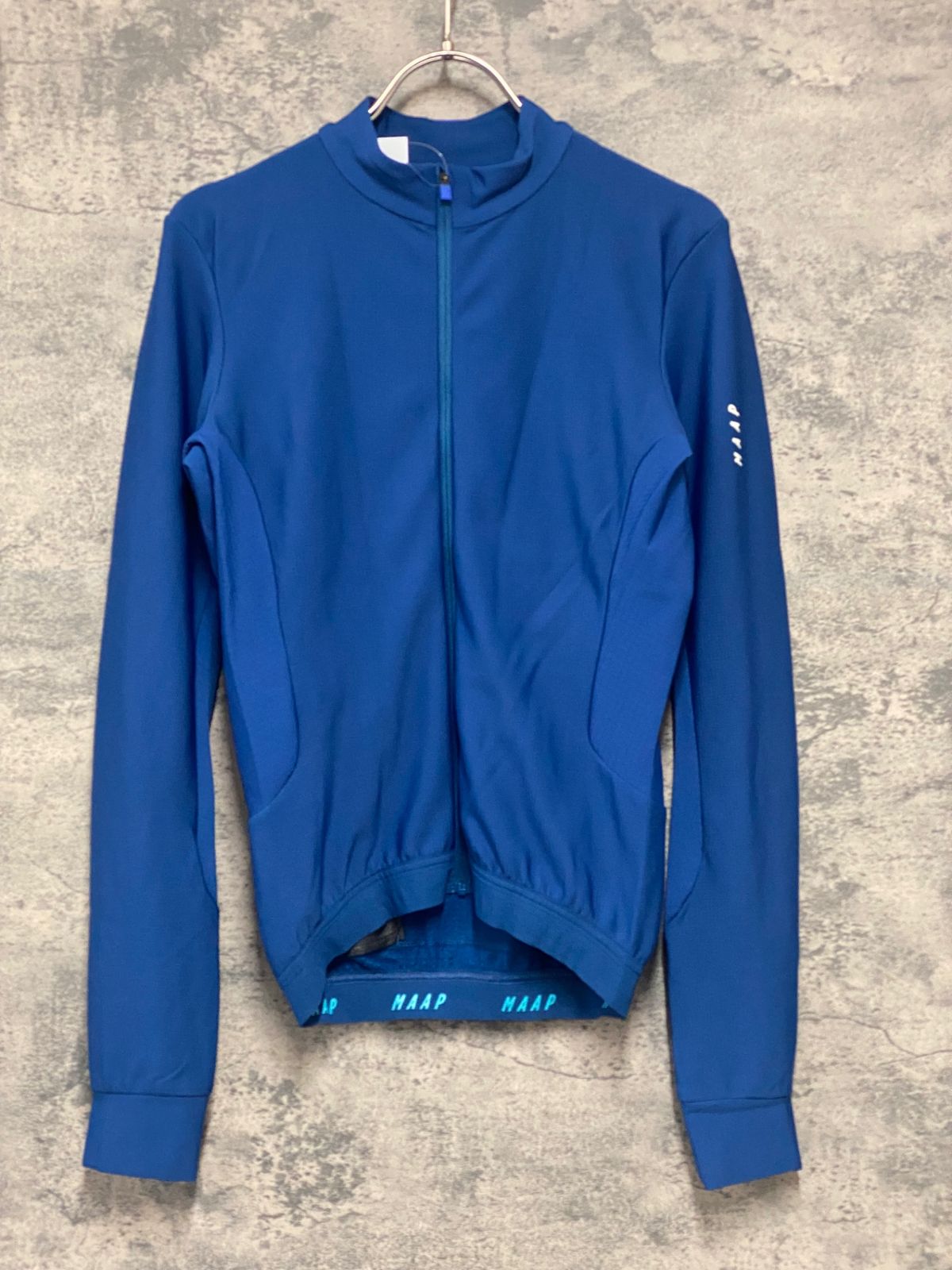 IZ916 マープ MAAP PRO FIT JERSEY 長袖 サイクルジャージ 青 S 裏起毛