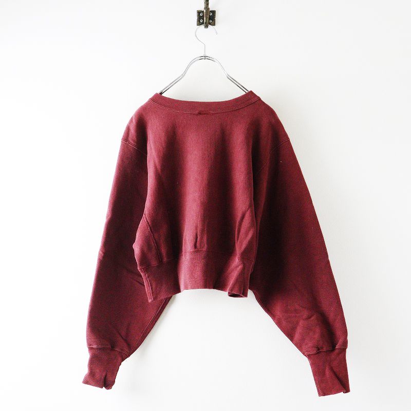 リメイク 90 s チャンピオン Champion 刺繍タグ リバースウィーブ カレッジスウェット M ボルドー ヴィンテージ